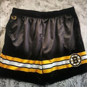 Boston Bruins Black and Gold Men's Hockey Shorts